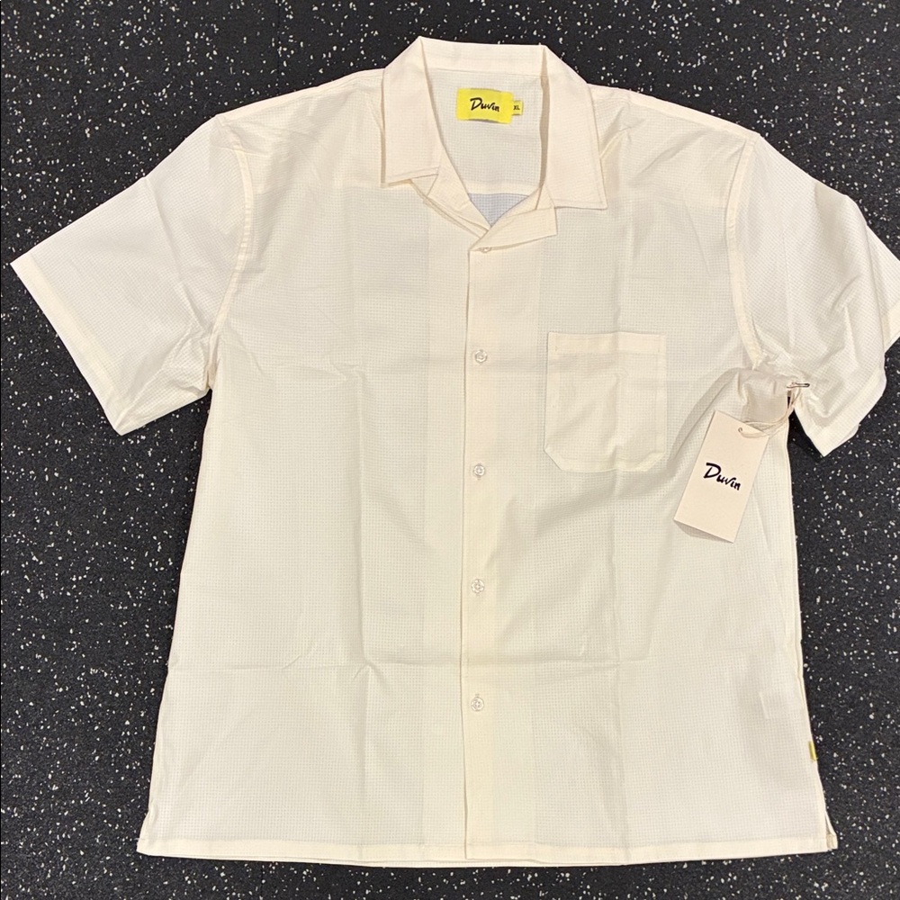 Dura Cream Casual Button Down Shirt for Men